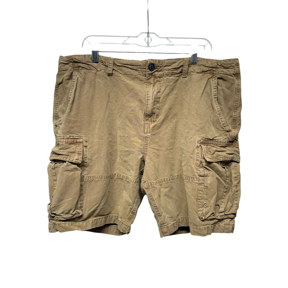 Lucky Brand‎ Cargo Shorts Mens 38 Tan Brown Flap Pocket Utility Drawstring